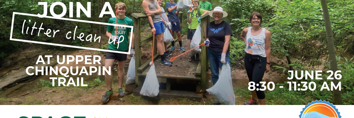 Join SPACE and Keep One Spartanburg Beautiful for a trail clean up day on June 26th from 8:30-11:30a
